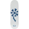 Black Label Skateboards Flower Power White / Blue Veneer Skateboard Deck - 8.5" x 32.38"