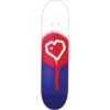 Blueprint Skateboards Spray Heart White / Red / Blue Skateboard Deck - 8"