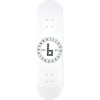 Braille Skateboards Classic B Circle White / Black Skateboard Deck - 8.5" x 32" - Complete Skateboard Bundle