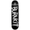 Burnkit Skateboards Bold Black / White Skateboard Deck - 8.5" x 32.375"