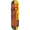 Blood Wizard Skateboards Castles Script Yellow Skateboard Deck - 8.25" x 31.625"