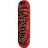 Blood Wizard Skateboards Castles Script Red Skateboard Deck - 8.5" x 31.875"