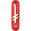 Deathwish Skateboards Yuri Facchini Gang Logo Orchids Red / Gold Skateboard Deck - 8.25" x 31.5"