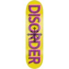 Disorder Skateboards Misplaced Crossover Yellow Skateboard Deck - 8" x 31.75"