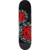 Element Skateboards Dispersion Black Skateboard Deck - 8" x 31.75" - Complete Skateboard Bundle