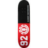 Element Skateboards 92 Classic Black / Red / White Skateboard Deck - 8" x 31.75" - Complete Skateboard Bundle