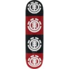 Element Skateboards Quadrant Red / Black / White Skateboard Deck - 7.75" x 31.7" - Complete Skateboard Bundle