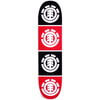 Element Skateboards Quadrant White / Black / Red / White Skateboard Deck - 8" x 32.06"
