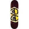 Krooked Skateboards Eyes DBX Wine Skateboard Deck - 8.5" x 32.2" - Complete Skateboard Bundle