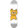 Meow Skateboards Big Cat White Skateboard Deck - 7.75" x 31.625"
