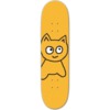 Meow Skateboards Big Cat Yellow Skateboard Deck - 8" x 31.5"