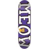 Meow Skateboards Logo Purple Skateboard Deck - 7"