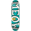 Meow Skateboards Logo Teal Skateboard Deck - 7.75" x 31.625"