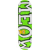 Meow Skateboards Logo Green Skateboard Deck - 8.25" x 32.125"