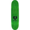 Mystery Skateboards Heart White and Black Skateboard Deck - 8.2" x 32.25"
