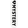 Mystery Skateboards Logo White Skateboard Deck - 8.5" x 32.5"