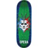 Opera Skateboards Fatties Torn Spike Blue / Green Skateboard Deck EX7 - 10" x 31.85"