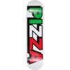 Pizza Skateboards Tri Logo White Skateboard Deck - 8.12" x 31.875"