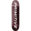 Primitive Skateboarding Euro Slant Core Burgundy Skateboard Deck - 8.12" x 31.625"