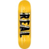 Real Skateboards Spots Yellow Skateboard Deck - 8.25"