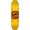 Santa Cruz Skateboards Classic Dot Matte Yellow Skateboard Deck - 7.75" x 31.6" - Complete Skateboard Bundle