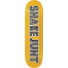 Shake Junt Stretch Yellow Skateboard Deck - 8.5" x 32"