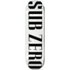 Sub Zero Skateboards Real Life White Screenprinted Skateboard Deck - 8.75"