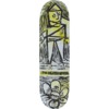 The Heated Wheel Skateboards Flower Guy White / Black Skateboard Deck - 8.5" x 32"