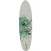 The Heated Wheel Skateboards Peter Hewitt Polarizer Fiber Rider White / Teal Cruiser Skateboard Deck - 6" x 23.75"