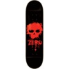 Zero Skateboards Blood Skull Black / Red Skateboard Deck - 8" x 31.6" - Complete Skateboard Bundle