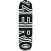 Zero Skateboards Bold Black / White Skateboard Deck - 8" x 31.6" - Complete Skateboard Bundle