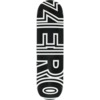 Zero Skateboards Bold Black / White Skateboard Deck - 8.25" x 31.9"