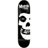 Zero Skateboards Misfits Big Fiend Skull Black / White Skateboard Deck - 8" x 31.6" - Complete Skateboard Bundle