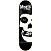 Zero Skateboards Misfits Big Fiend Skull Black / White Skateboard Deck - 8.5" x 32.3" - Complete Skateboard Bundle