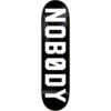Zero Skateboards Nobody Black / White Skateboard Deck - 8.25" x 31.9"