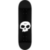 Zero Skateboards Single Skull Black / White Skateboard Deck - 7.5" x 29"