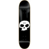 Zero Skateboards Single Skull Black / White Skateboard Deck - 8.12" x 31.6"