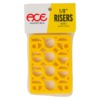Ace Trucks MFG. Shims Yellow Skateboard Hard Risers - 1/8"