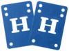 Blank Skateboards H-Block Blue Riser Pads - Set of Two (2) - 2mm