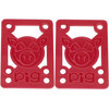 Pig Wheels Piles Red Riser Pads - Set of Two (2) - 1/8"