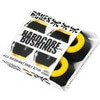 Bones Wheels Hardcore 91A Black / Yellow Skateboard Bushings - 2 Pair with Washers - Medium
