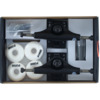 Industrial Skateboards Black Trucks with 52mm White Wheels, Bearings & Hardware Kit - 4.75" Hanger 7.5" Axle (Set of 2)