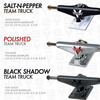 Venture Trucks Team Black Shadow Low Black Skateboard Trucks - 5.0" Hanger 7.75" Axle (Set of 2)