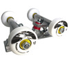 Warehouse Polished Trucks with 52mm White Street Eagles Wheels & Bearings Combo - 5.0" Hanger 7.75" Axle (Set of 2)