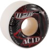Acid Chemical Wheels Straight Blade White Skateboard Wheels - 54mm 101a (Set of 4)