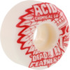 Acid Chemical Wheels Type A Deadfeather Sidecut White Skateboard Wheels - 52mm 101a (Set of 4)