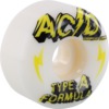 Acid Chemical Wheels Type A Sidecut Power White Skateboard Wheels - 53mm 101a (Set of 4)