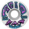 Acid Chemical Wheels Type A Shrooms White Skateboard Wheels - 54mm 101a (Set of 4)