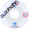 Autobahn Wheel Company Dual Durometer Ultra White / Clear Skateboard Wheels - 52mm 100a (Set of 4)
