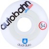 Autobahn Wheel Company Dual Durometer Ultra White / Clear Skateboard Wheels - 54mm 100a (Set of 4)